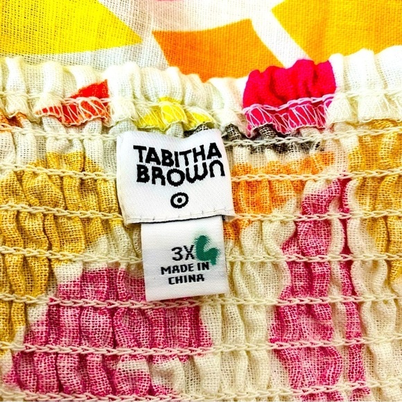 Tabitha Brown x Target Botanical Print Puff Sleeve Dress Size 3X - Picture 7 of 8